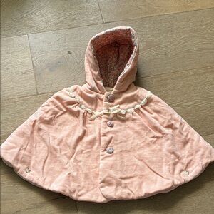 Adorable Pink Kids Hooded Cape